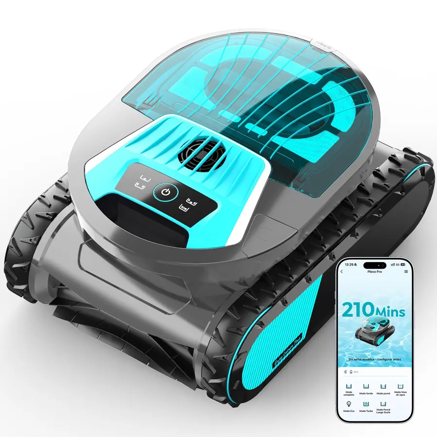 (Nuevo 2026) Pleco Pro Robot Piscina Limpiafondos y Paredes