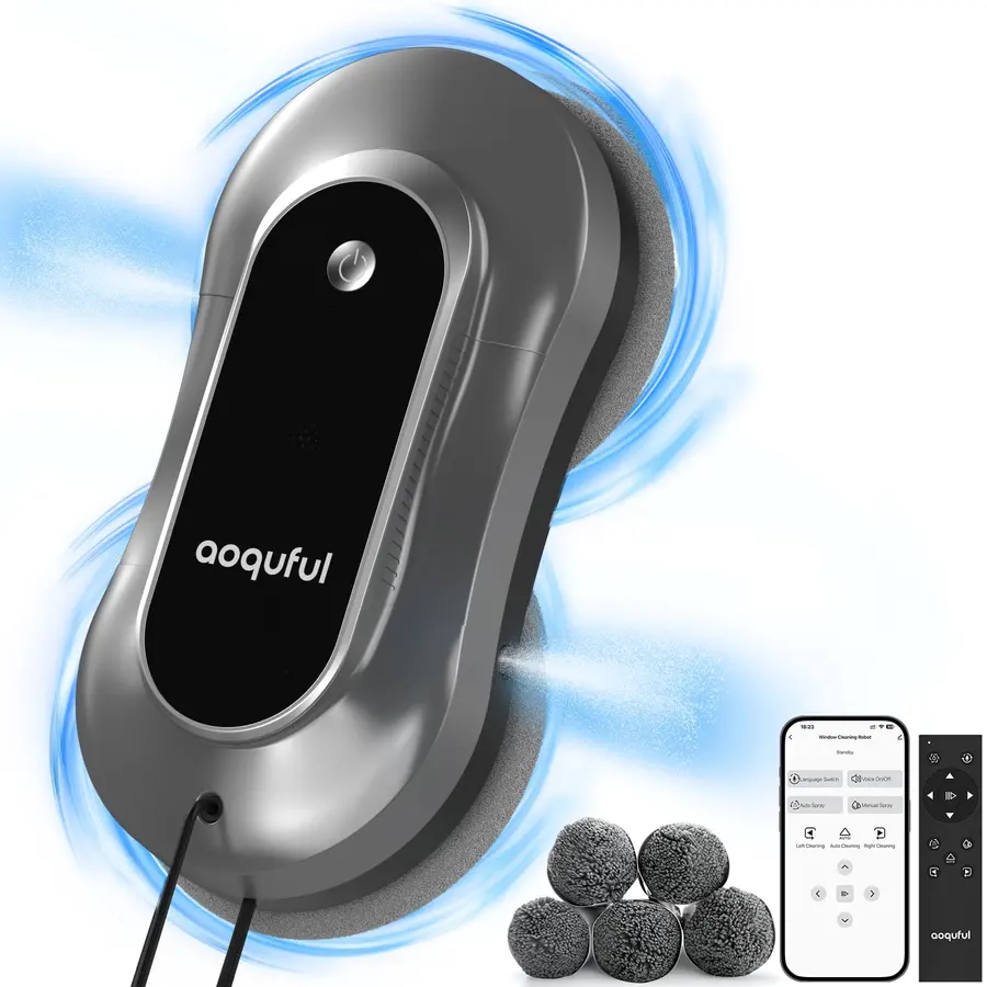 Robot Limpiacristales Inteligente Doble Spray